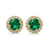 Emerald & Diamond Earrings - Dracakis Jewellers